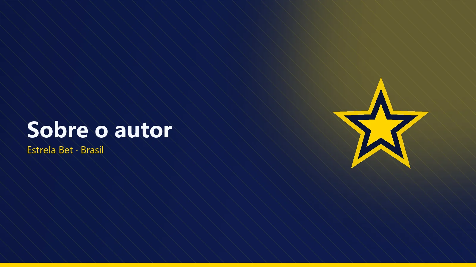 Lucas Andrade, editor do bet-estrela-br.com, em estúdio com fundo navy