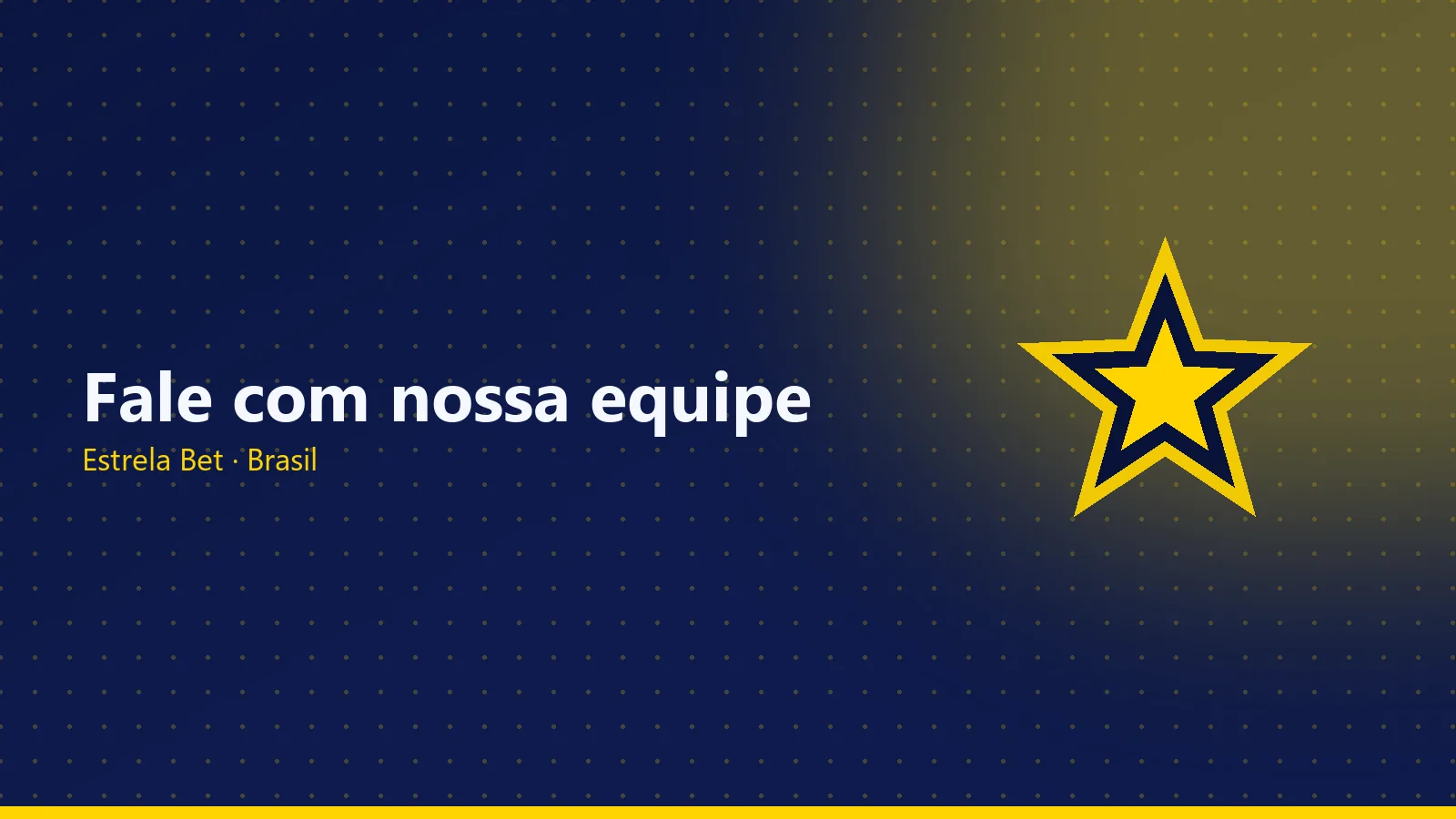 Tela de formulário de contato em azul e amarelo — bet-estrela-br.com